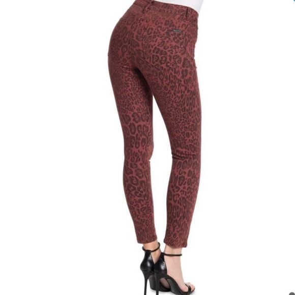 Joes Jeans Twisted Leopard Sequoia The Charlie High Rise Skinny Ankle Jeans 24 - Picture 2 of 7